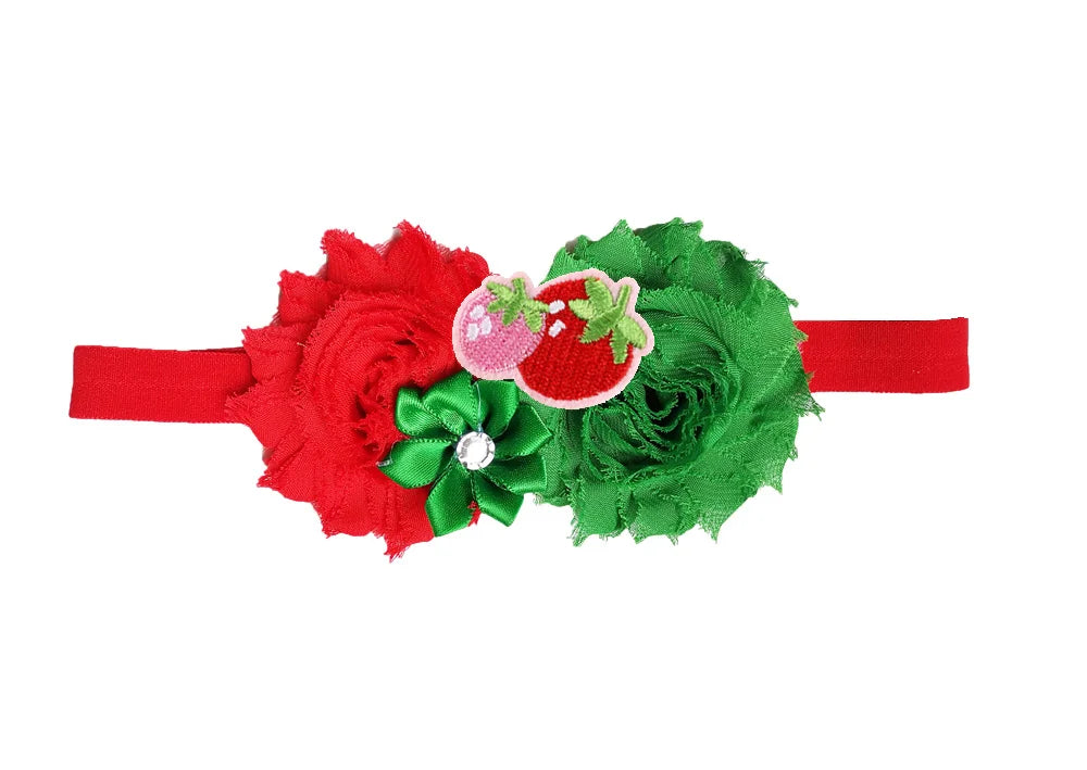 Red Green Strawberry Dresses for Girls Princess Tutu Dress with Flowers Headband Toddler Kids Girl Costume for Birthday Party