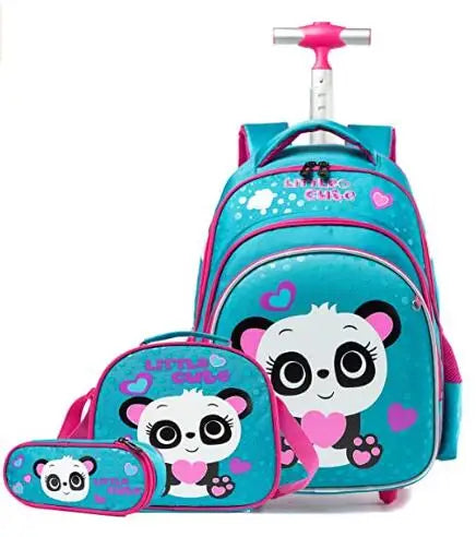 3pcs School Wheeled bag set with lunch box Kids SchooTrolley Bag wheels Wheeled backpack for boys Travel luggage Trolley Bag