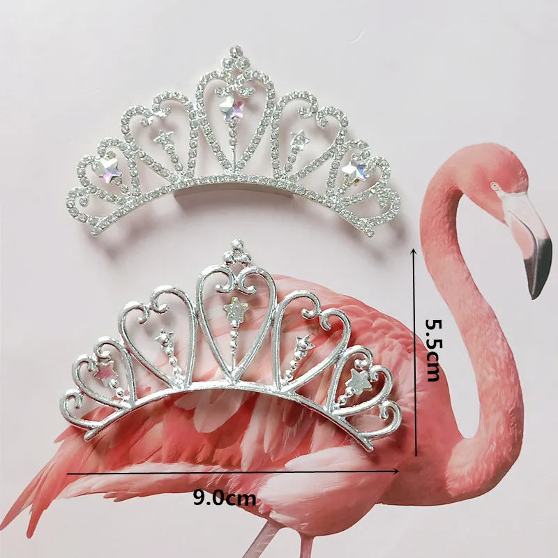 10pcs/lot lovely bling Charm crown with Rhinestone pendant kid headdress hair accessories  jewelry accessories