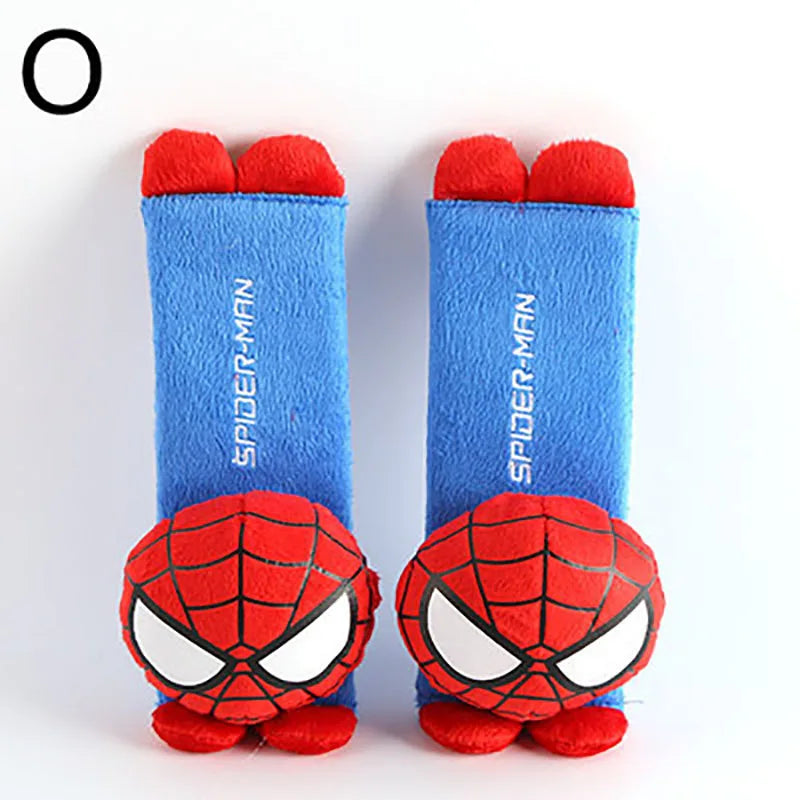 New Spiderman Soft Protective Cover For Childrens American  Cartoon  Cotton Car Interior Plush Seat Belt Shoulder Cover