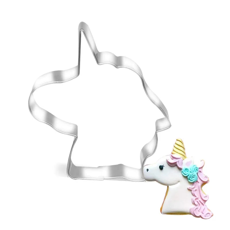 5Pcs/set Cartoon Unicorn Cookie Cutter Mould Fondant Cake Biscuit Mold Baking Tools Unicorn Birthday Party Decoration Supplies