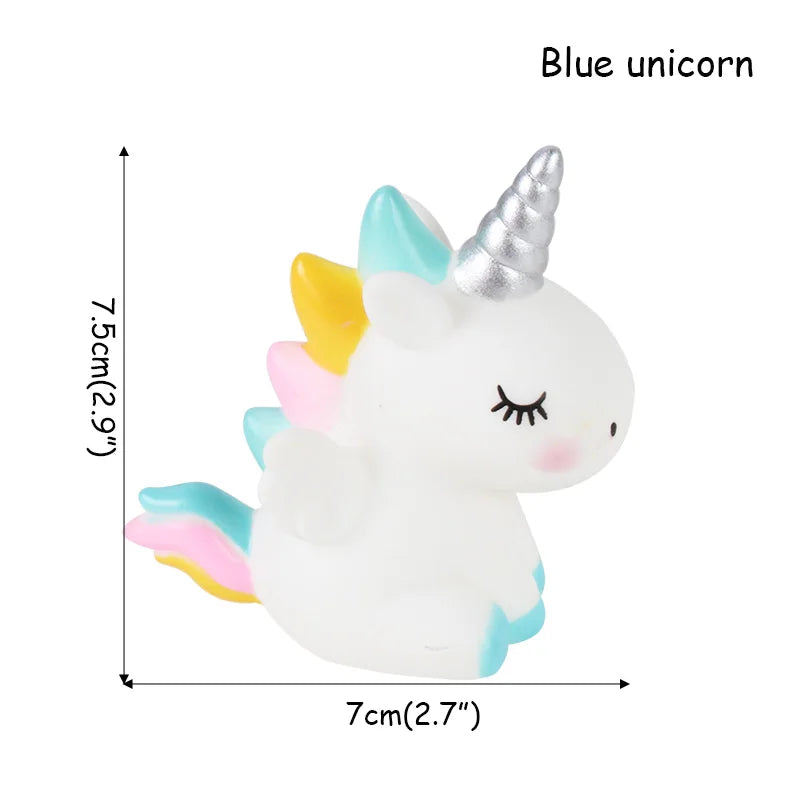 Unicorn Girls Cake Topper Kids 1st Birthday Decor Cloud Rainbow Balloon Cupcake Toppers Baby Shower Christening Cake Decorating