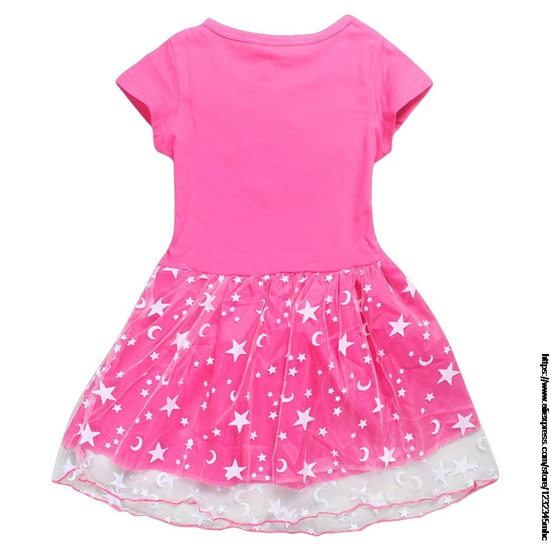 Girls Lilo And Stitch Dress Cotton Kids Dresses for Girls Party Clothes 3 To 10  Vestidos Toddler Costume Birthday Gift