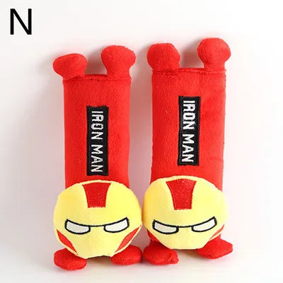 New Spiderman Soft Protective Cover For Childrens American  Cartoon  Cotton Car Interior Plush Seat Belt Shoulder Cover