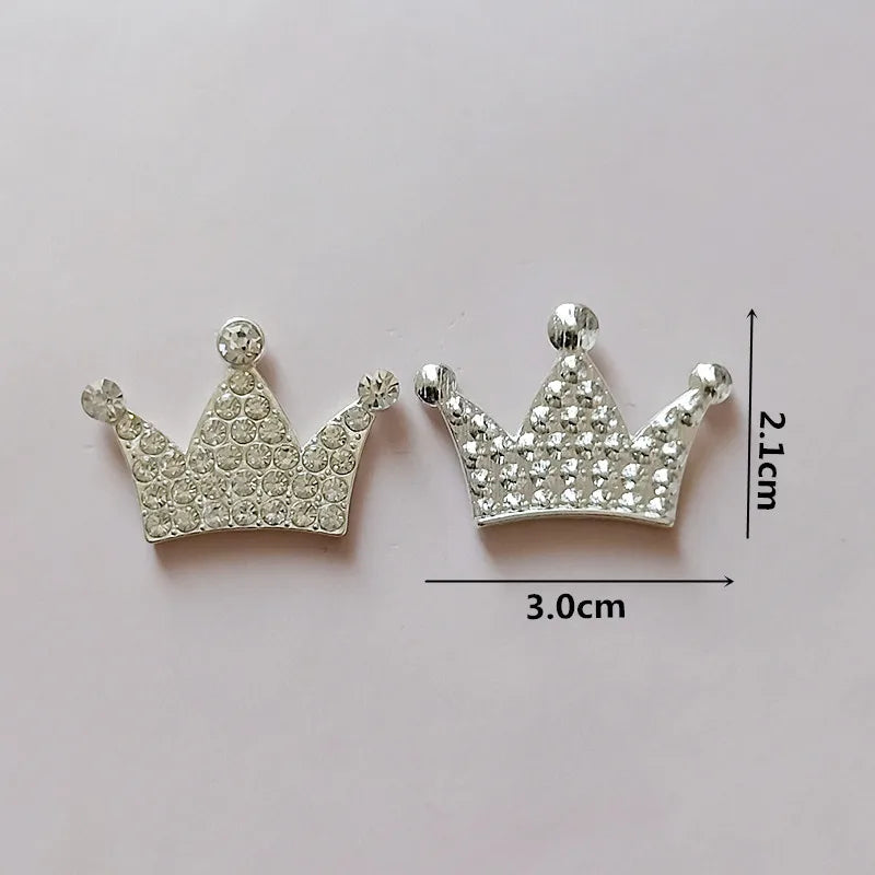 10pcs/lot lovely bling Charm crown with Rhinestone pendant kid headdress hair accessories  jewelry accessories