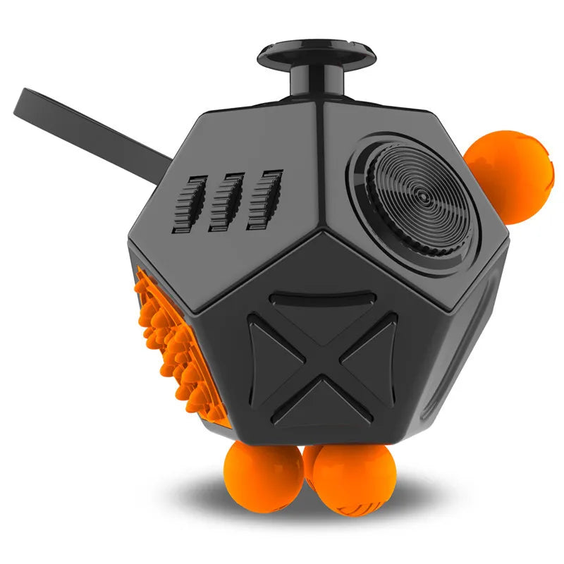 Fidget Cube EDC Anti Stress Relief Toys Anxiety Antistress Sensory Fidgeting Dice Toy For Kids Adults Autism ADHD Focus 12 Sides