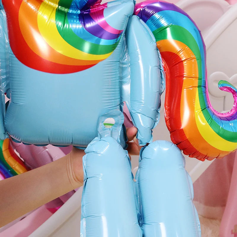 Baby Shower 3D Giant Unicorn Balloon Inflatable Rainbow Horse Balloons Kid Toy Unicorn Birthday Party Decoration Ballon Supplies
