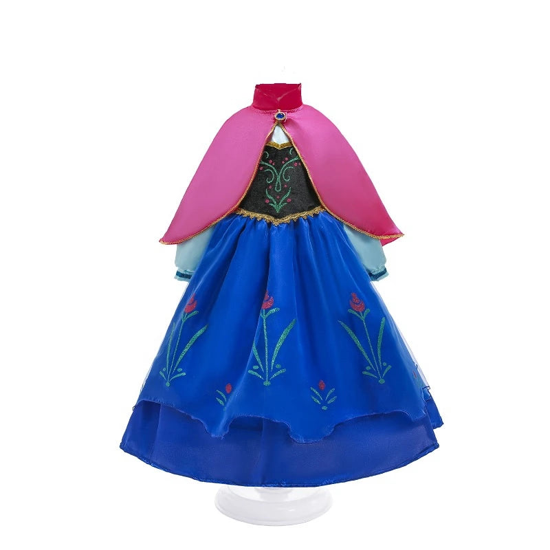 Princess Costume Girl Anna Dress 2 3 4 5 6 8 10 Years
