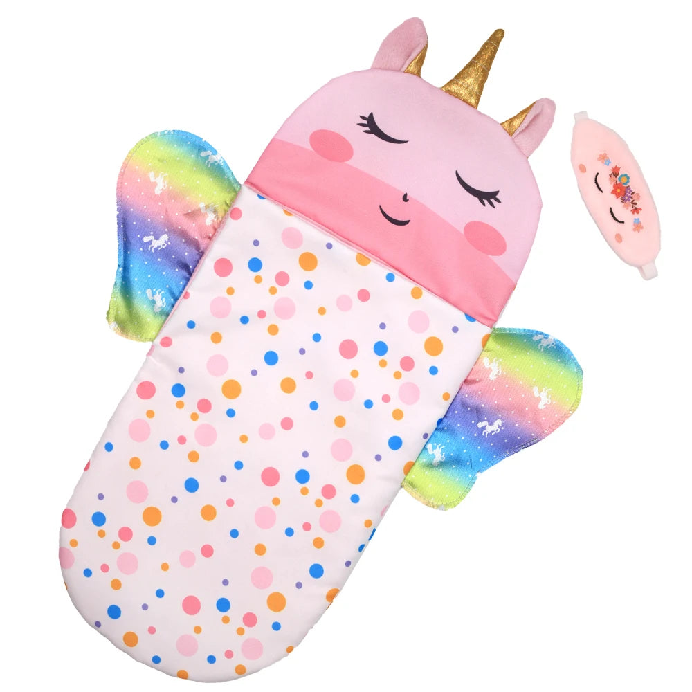 Doll Sleeping Bag for 43cm Dolls Lovely Unicorn Pillow 17-18inch Baby New Born Dolls Accessories American Girl's Birthday Gift