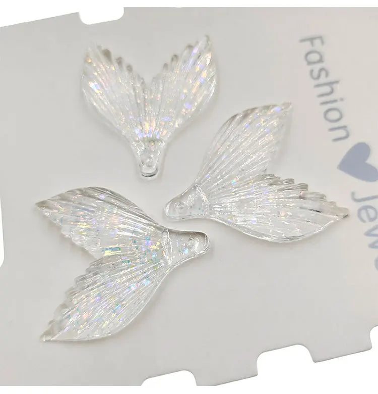 10pcs/lot DIY flat back resin glitter mermaid tail cabochons accessories for kids hair clothes brooch jewelry accessories