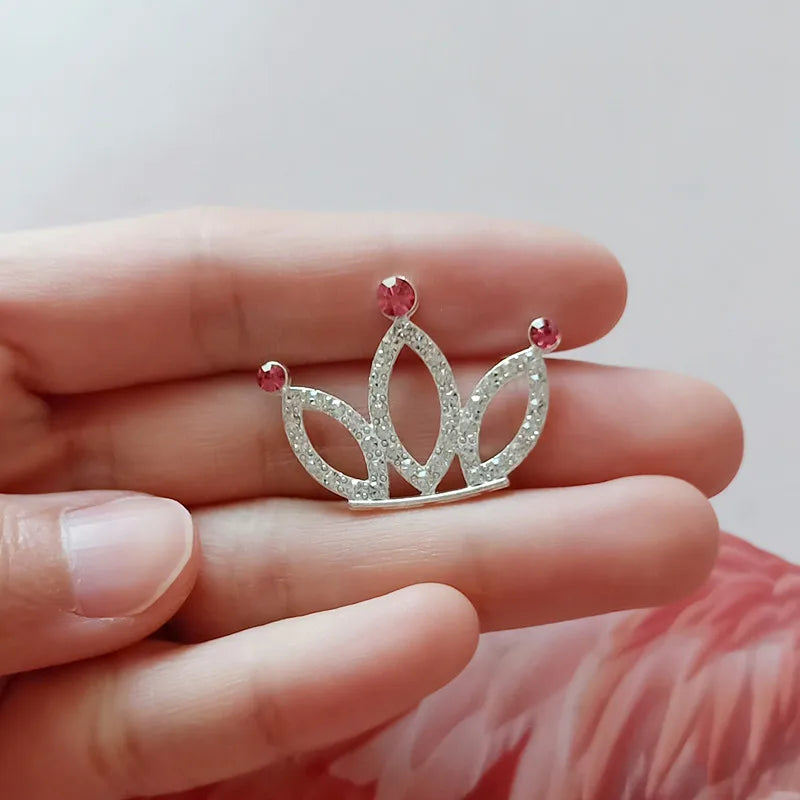10pcs/lot lovely bling Charm crown with Rhinestone pendant kid headdress hair accessories  jewelry accessories