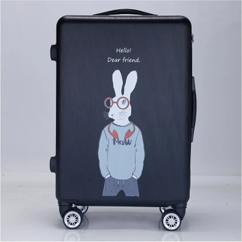 20"22"24"26"carry-on Suitcase with wheels Girl and kids pink lovely luggage travel bag trolley bags students red cute suitcases