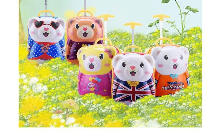 Kids travel suitcase Carry on Rolling suitcase for Boys Bear kids suitcase for travel luggage suitcase for girls  wheeled bags