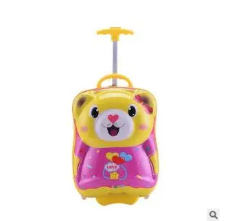 Kids travel suitcase Carry on Rolling suitcase for Boys Bear kids suitcase for travel luggage suitcase for girls  wheeled bags
