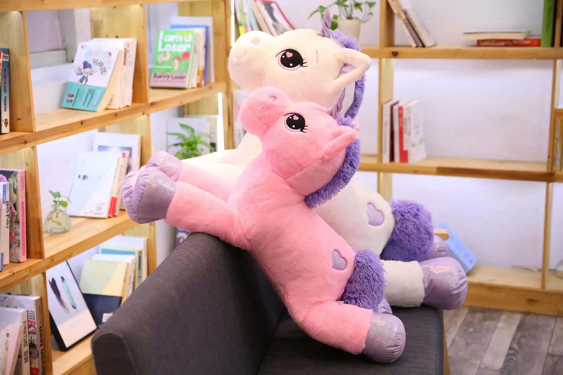 25-100CM Giant Size Unicorn Plush Toy Soft Stuffed Cartoon Unicorn Dolls Animal Horse High Quality Birthday Gift