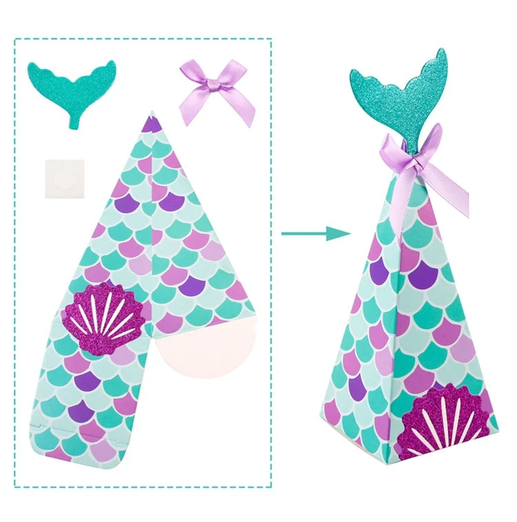 Little Mermaid Party Decor 1st One Birthday Party Kids Girl Mermaid Party Gifts Mermaid Brithday Party Supplies Baby Shower