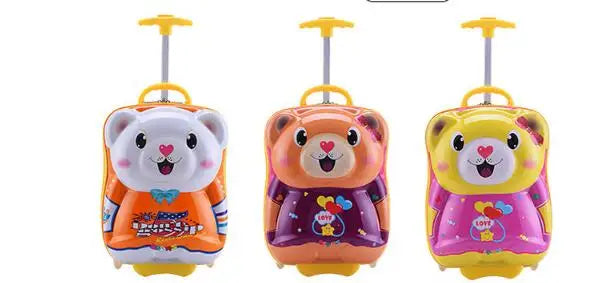 Kids travel suitcase Carry on Rolling suitcase for Boys Bear kids suitcase for travel luggage suitcase for girls  wheeled bags