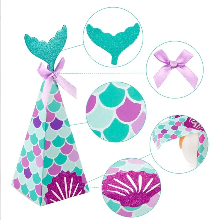 Little Mermaid Party Decor 1st One Birthday Party Kids Girl Mermaid Party Gifts Mermaid Brithday Party Supplies Baby Shower