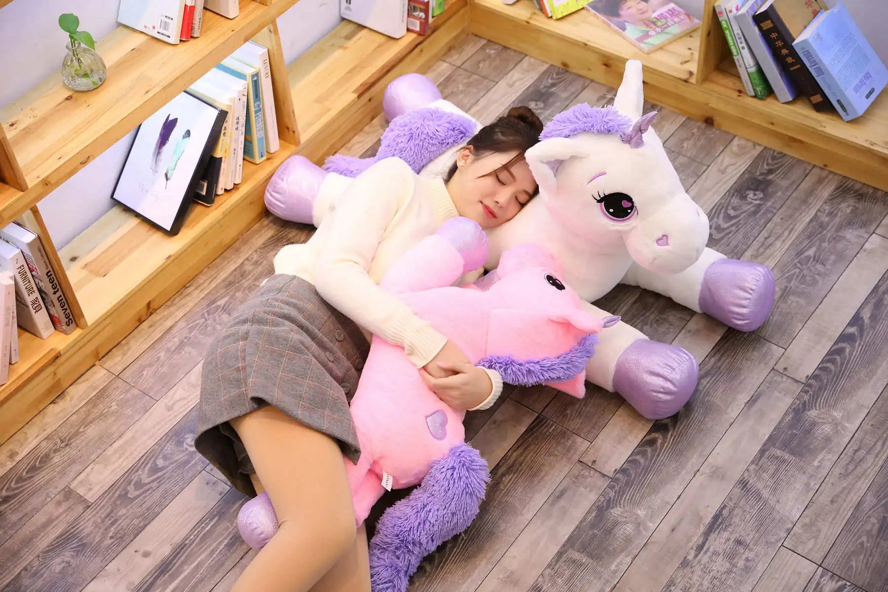 25-100CM Giant Size Unicorn Plush Toy Soft Stuffed Cartoon Unicorn Dolls Animal Horse High Quality Birthday Gift