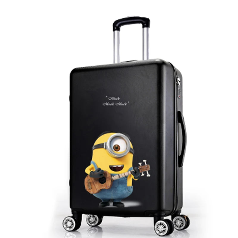 20"22"24"26"carry-on Suitcase with wheels Girl and kids pink lovely luggage travel bag trolley bags students red cute suitcases