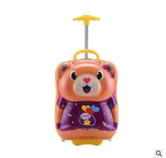 Kids travel suitcase Carry on Rolling suitcase for Boys Bear kids suitcase for travel luggage suitcase for girls  wheeled bags
