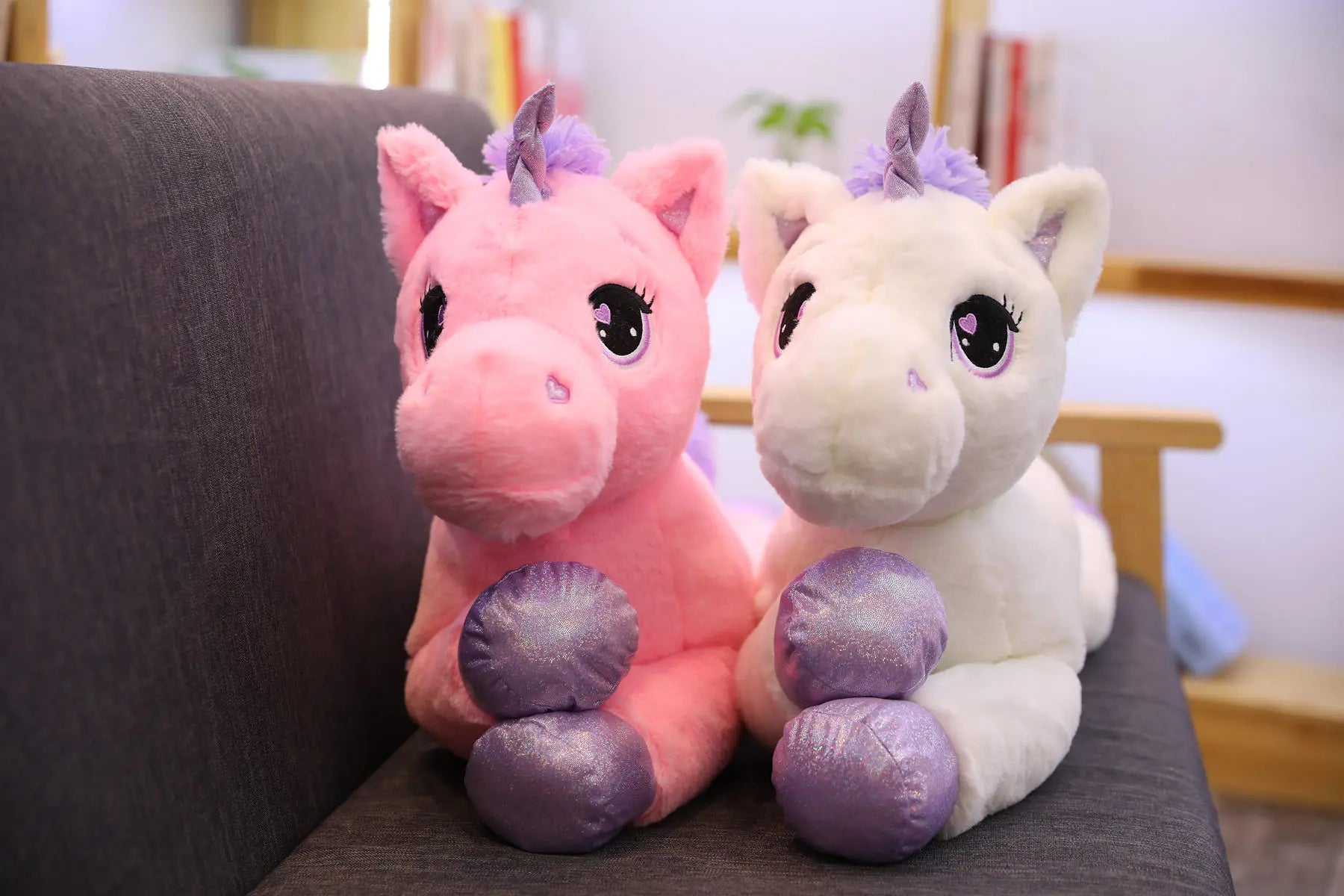25-100CM Giant Size Unicorn Plush Toy Soft Stuffed Cartoon Unicorn Dolls Animal Horse High Quality Birthday Gift