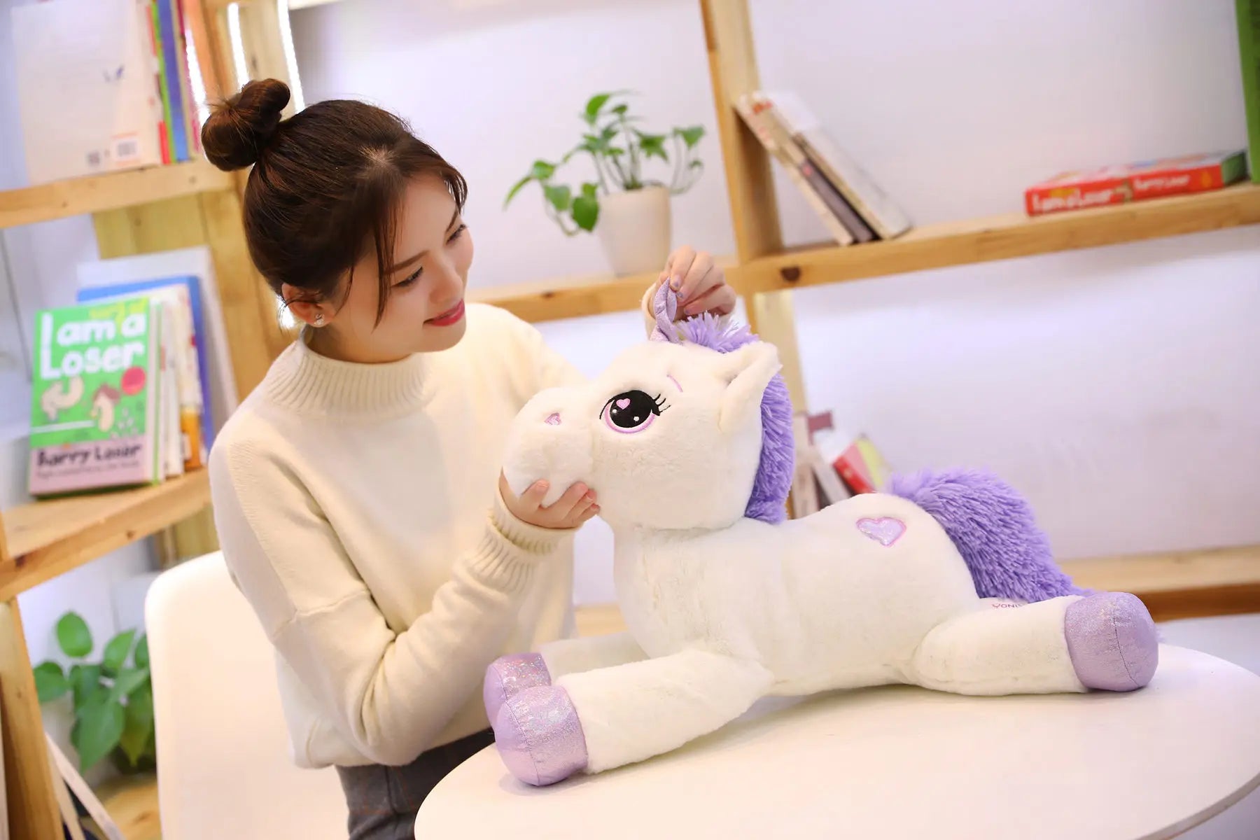 25-100CM Giant Size Unicorn Plush Toy Soft Stuffed Cartoon Unicorn Dolls Animal Horse High Quality Birthday Gift