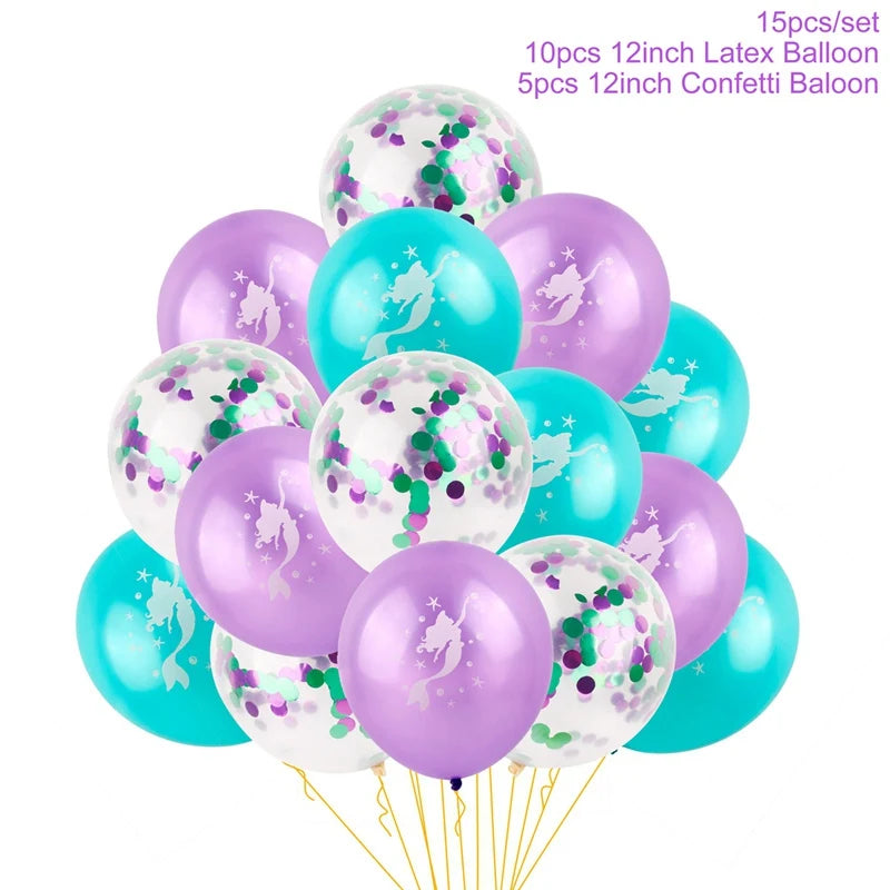 Little Mermaid Party Decor 1st One Birthday Party Kids Girl Mermaid Party Gifts Mermaid Brithday Party Supplies Baby Shower