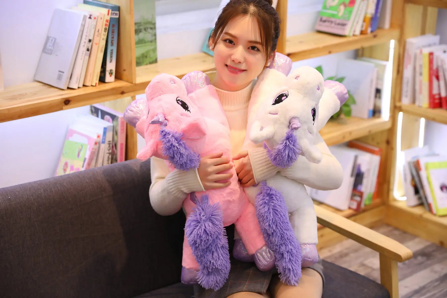 25-100CM Giant Size Unicorn Plush Toy Soft Stuffed Cartoon Unicorn Dolls Animal Horse High Quality Birthday Gift