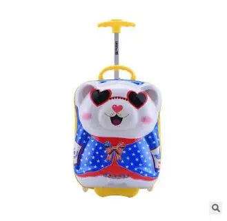 Kids travel suitcase Carry on Rolling suitcase for Boys Bear kids suitcase for travel luggage suitcase for girls  wheeled bags