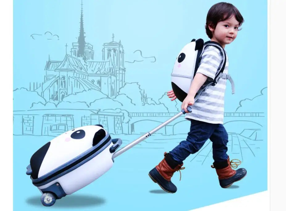 kids 16 inch rolling suitcase luggage sets with backpack trolley luggage suitcase for girls  wheels kids travel trolley suitcase