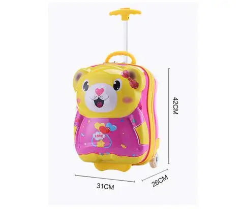 Kids travel suitcase Carry on Rolling suitcase for Boys Bear kids suitcase for travel luggage suitcase for girls  wheeled bags