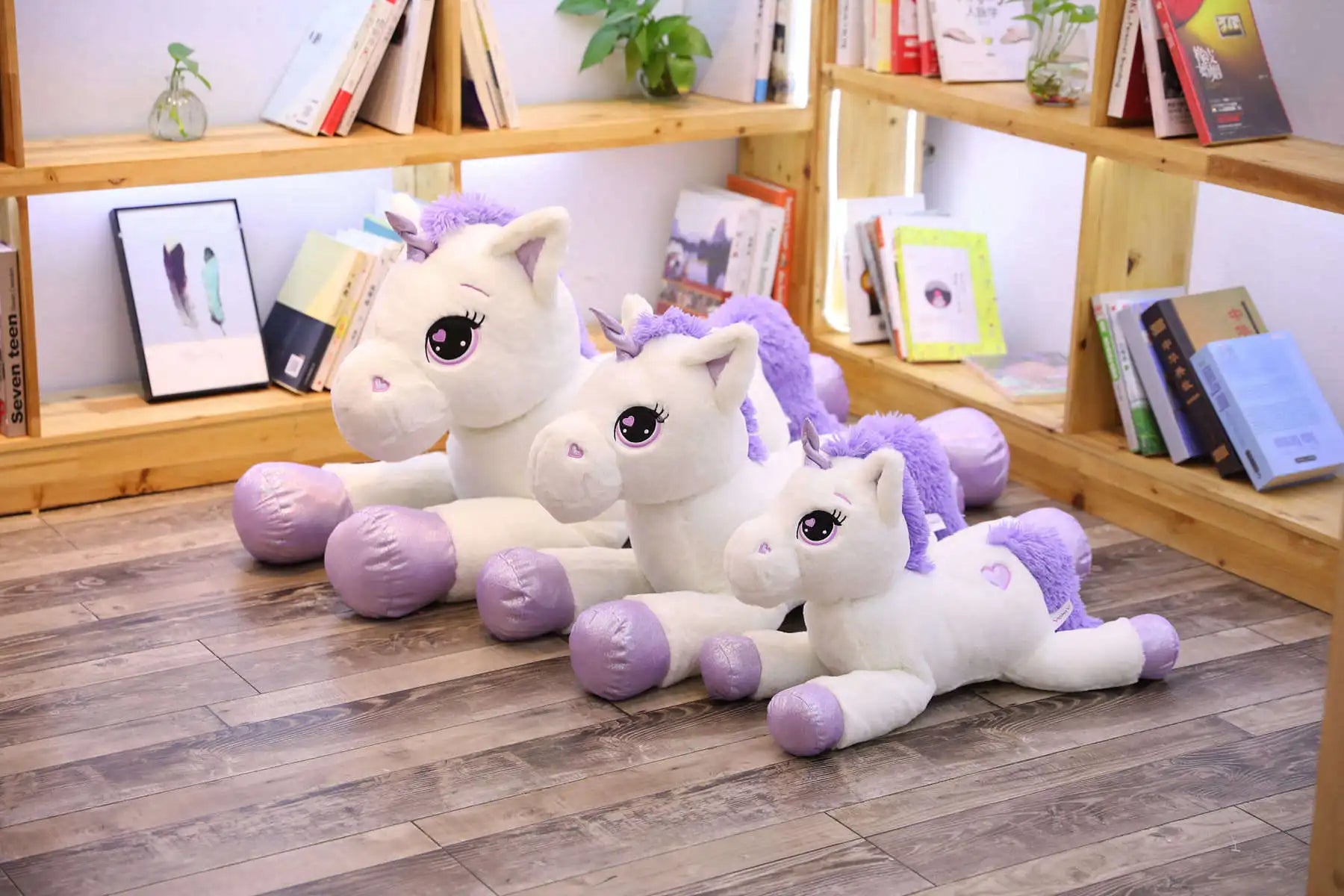 25-100CM Giant Size Unicorn Plush Toy Soft Stuffed Cartoon Unicorn Dolls Animal Horse High Quality Birthday Gift