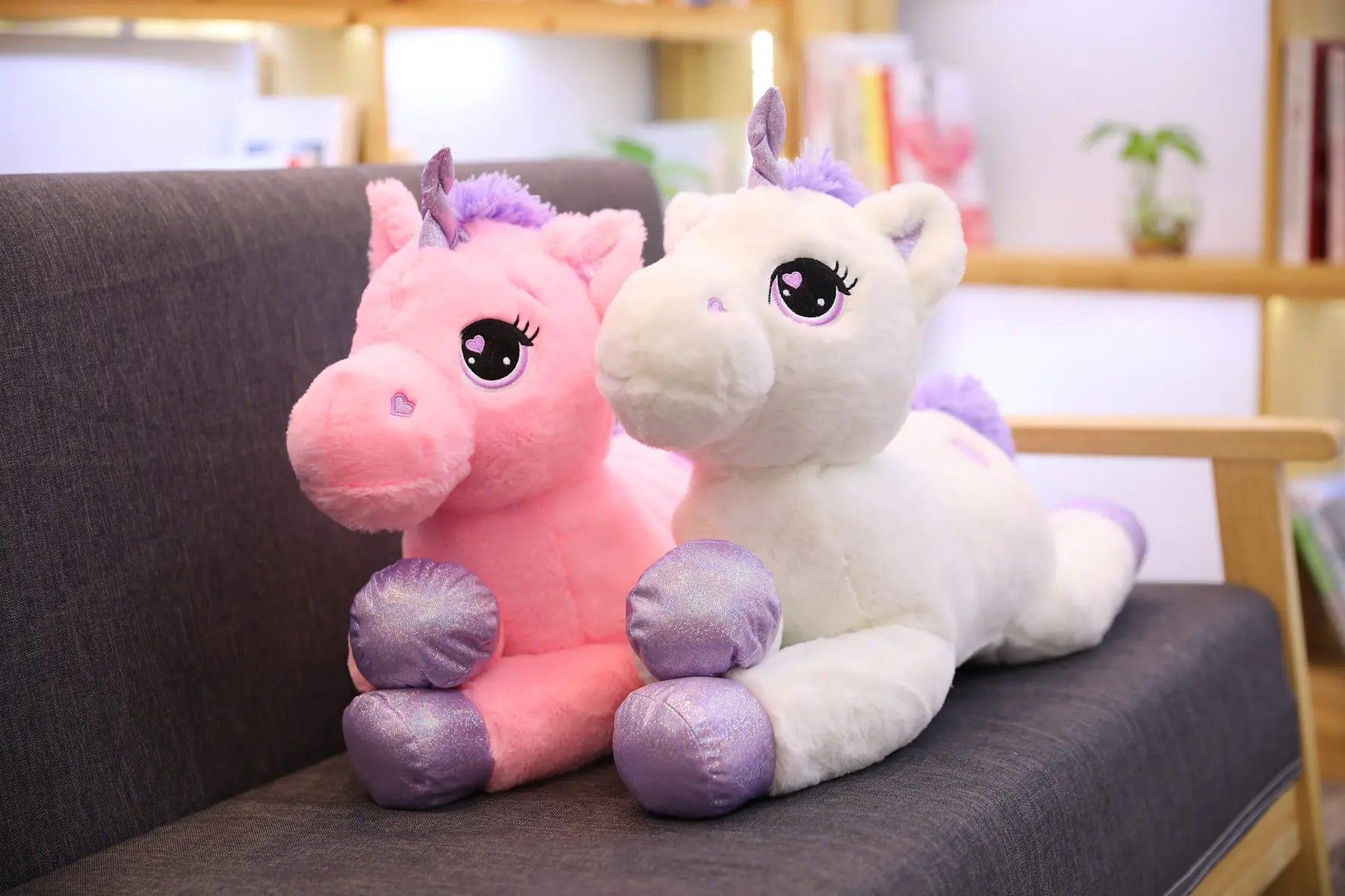 25-100CM Giant Size Unicorn Plush Toy Soft Stuffed Cartoon Unicorn Dolls Animal Horse High Quality Birthday Gift