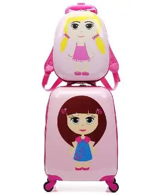 Kids Rolling Luggage Suitcase set 18 Inch kids Spinner Suitcase set travel trolley bags for girl  Suitcase trolley bag for boys