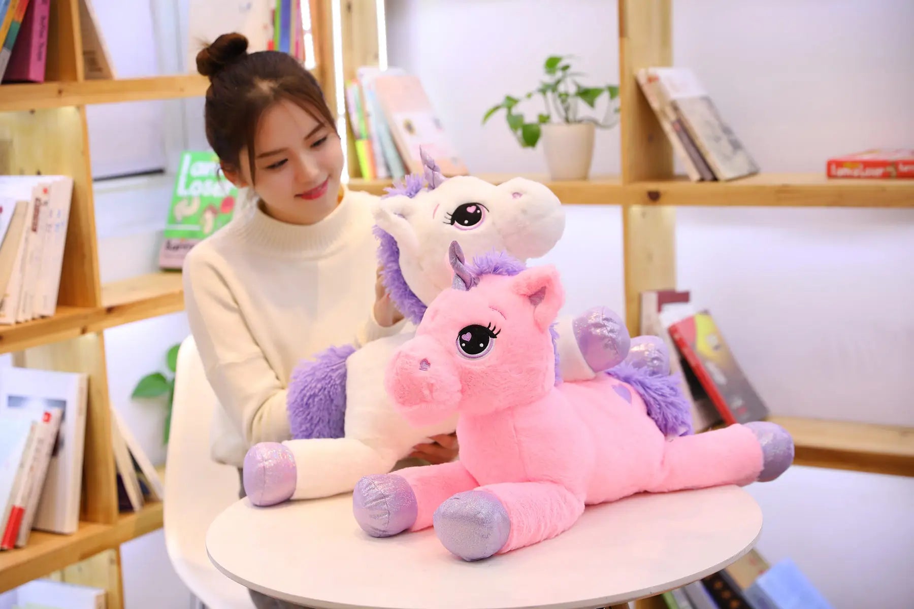 25-100CM Giant Size Unicorn Plush Toy Soft Stuffed Cartoon Unicorn Dolls Animal Horse High Quality Birthday Gift