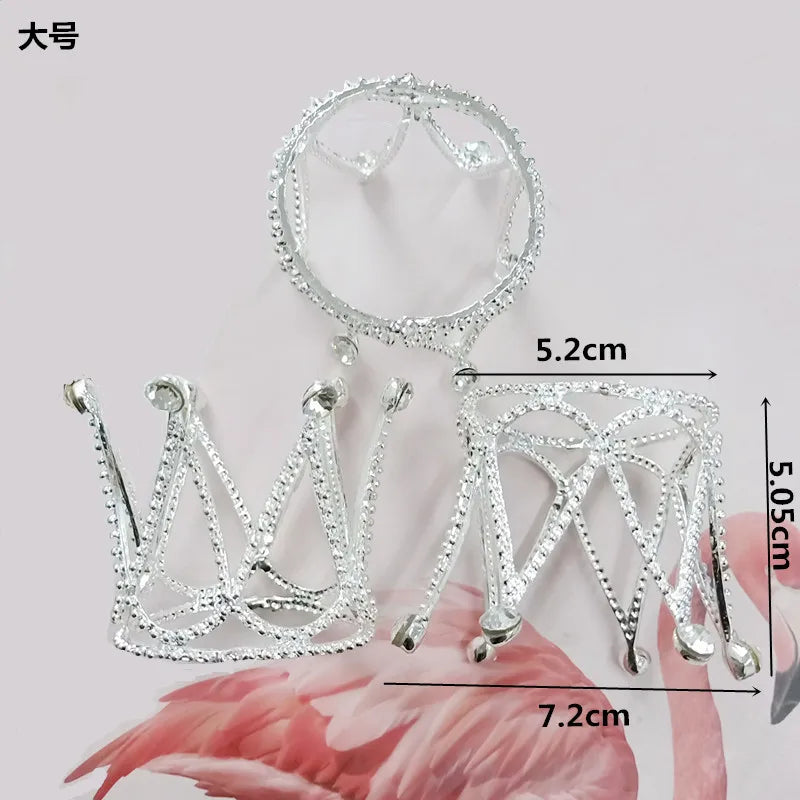 10pcs/lot lovely bling Charm crown with Rhinestone pendant kid headdress hair accessories  jewelry accessories