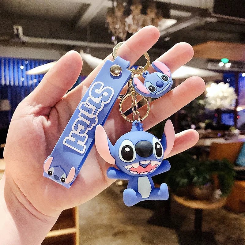 Lilo & Stitch Toys Keychian Children Anime Stitch Pendant Doll Keyring Kawaii Angel Keychians Cute Girls Christmas Gifts