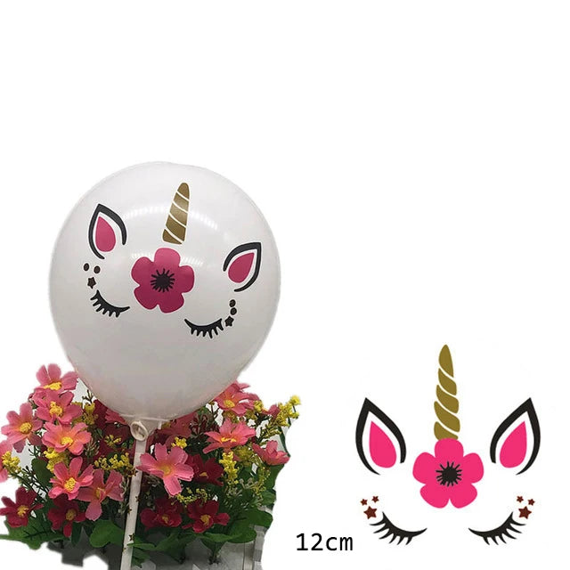 1pc Unicorn Balloon Sticker for Bubble Clear Helium Balloon Birthday Party Decoration Wedding Valentine's Day Baby Shower Party