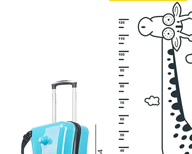 New Kids Riding Trojanl Luggage Hot Boys Girls Travel Trolley Alloy Children Sitting Rolling Luggage Suitcase Spinner Wheels