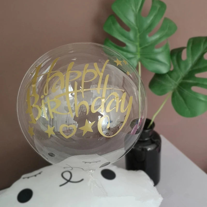 1pc Unicorn Balloon Sticker for Bubble Clear Helium Balloon Birthday Party Decoration Wedding Valentine's Day Baby Shower Party