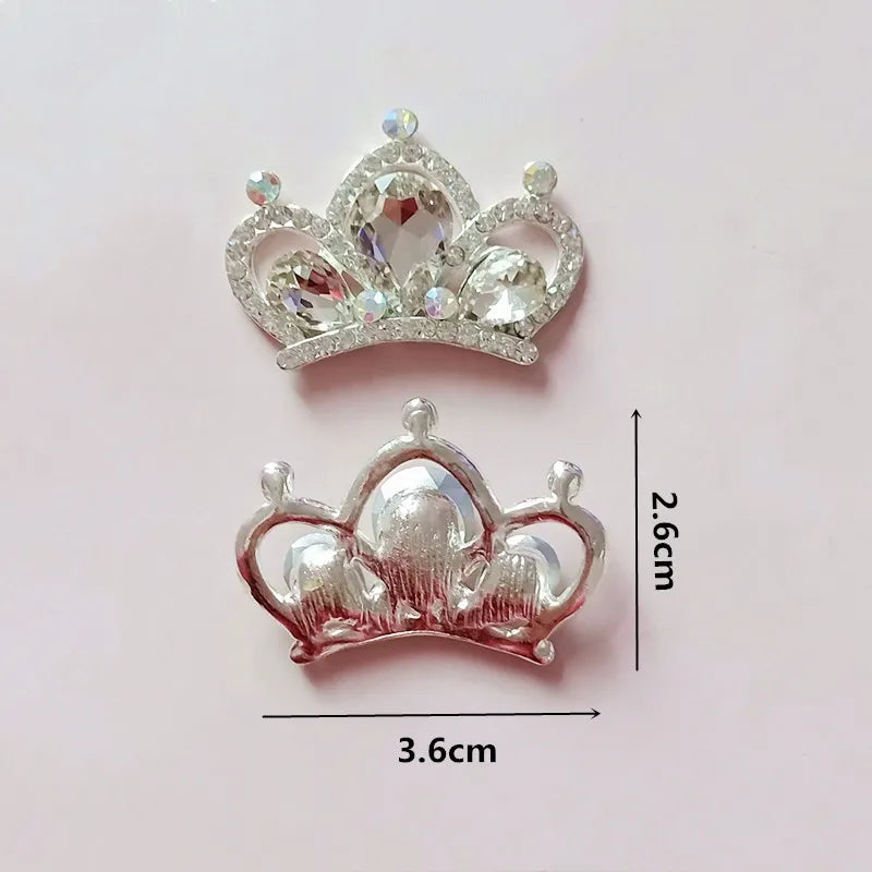 10pcs/lot lovely bling Charm crown with Rhinestone pendant kid headdress hair accessories  jewelry accessories