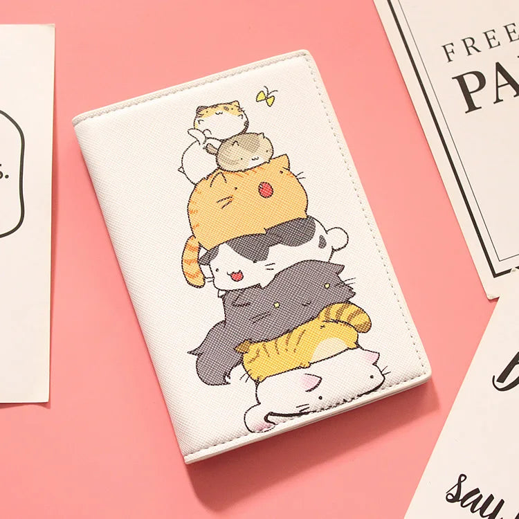 Mcneely Cartoon animals Prints Passport Holder Kids Travel Passport Cover Girls passport Case Cute boys Passport Wallet 10*14cm