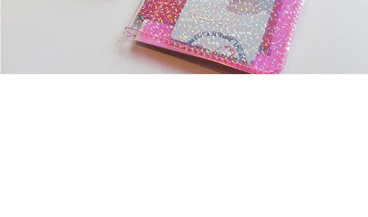 Fashion Transparent Starlight Passport Cover Girls Travel Ticket ID Credit Card Holders PVC Jelly Color Laser Passport Holder
