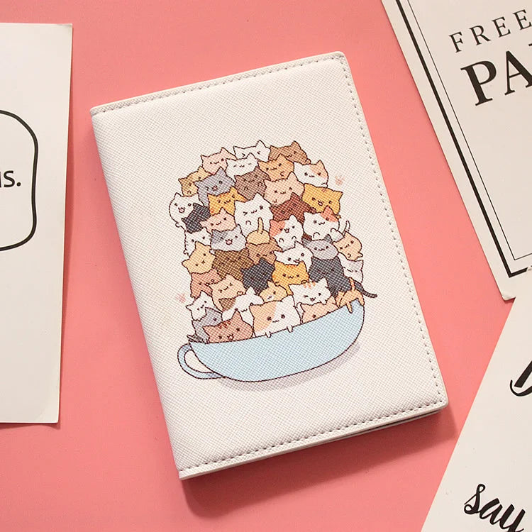 Mcneely Cartoon animals Prints Passport Holder Kids Travel Passport Cover Girls passport Case Cute boys Passport Wallet 10*14cm