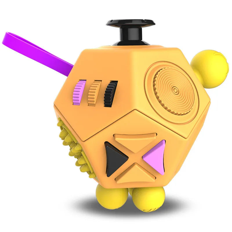 Fidget Cube EDC Anti Stress Relief Toys Anxiety Antistress Sensory Fidgeting Dice Toy For Kids Adults Autism ADHD Focus 12 Sides