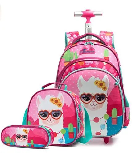 3pcs School Wheeled bag set with lunch box Kids SchooTrolley Bag wheels Wheeled backpack for boys Travel luggage Trolley Bag