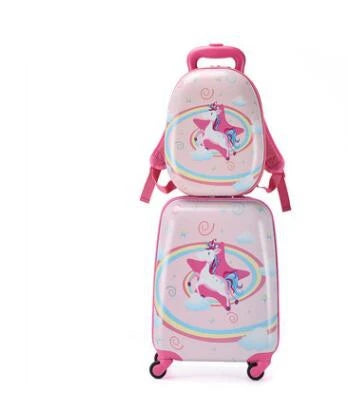 Kids Rolling Luggage Suitcase set 18 Inch kids Spinner Suitcase set travel trolley bags for girl  Suitcase trolley bag for boys