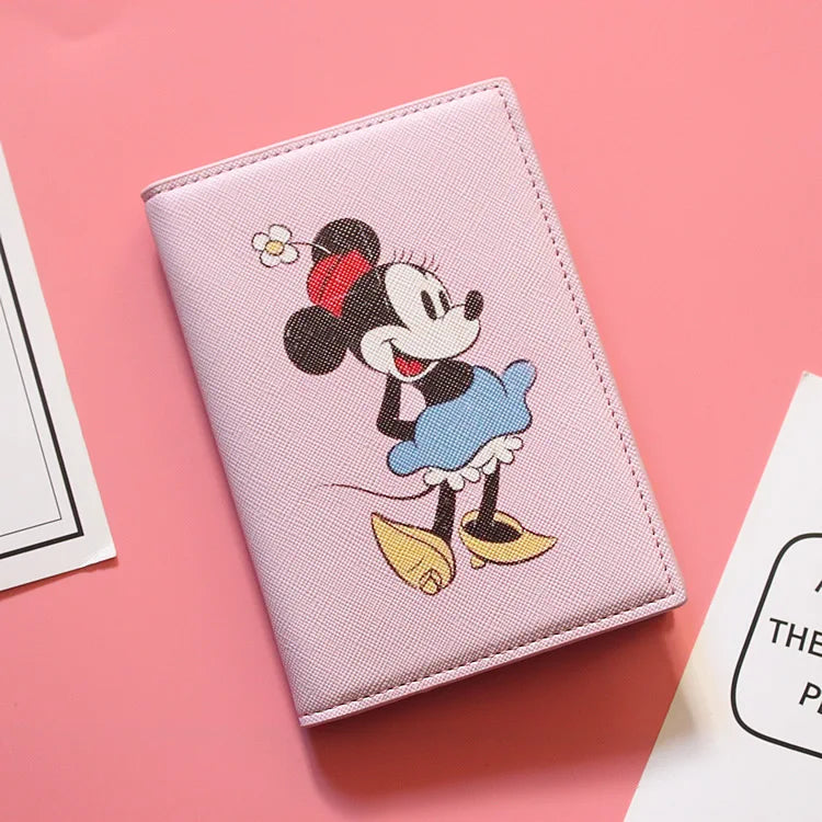 Lovely Minnie Passport Cover for Girls Travel Passport Case Leather Red Cute Passport Wallet Purse Kids Passport Holder
