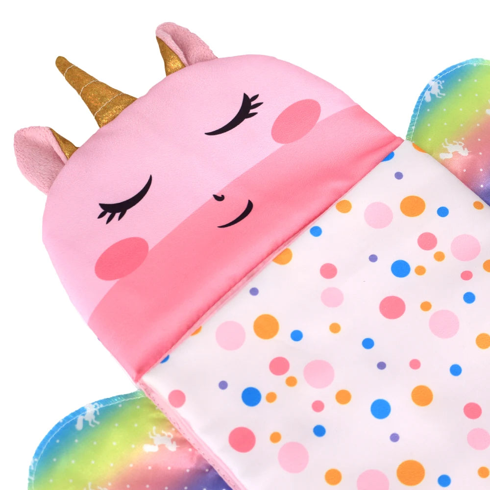 Doll Sleeping Bag for 43cm Dolls Lovely Unicorn Pillow 17-18inch Baby New Born Dolls Accessories American Girl's Birthday Gift